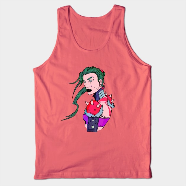 Cyberpunk Chick 3 Tank Top by TaliDe